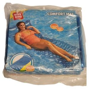 5'9" Long Play Day Blue Comfort Mat Pool Float with Repair Patch